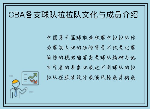 CBA各支球队拉拉队文化与成员介绍